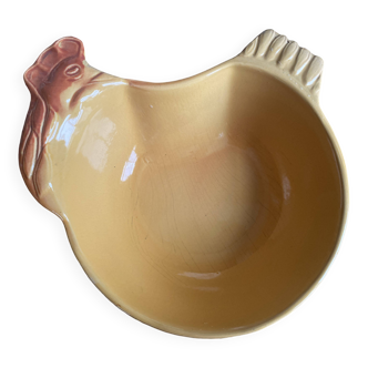 MARS vintage yellow ceramic hen salad bowl