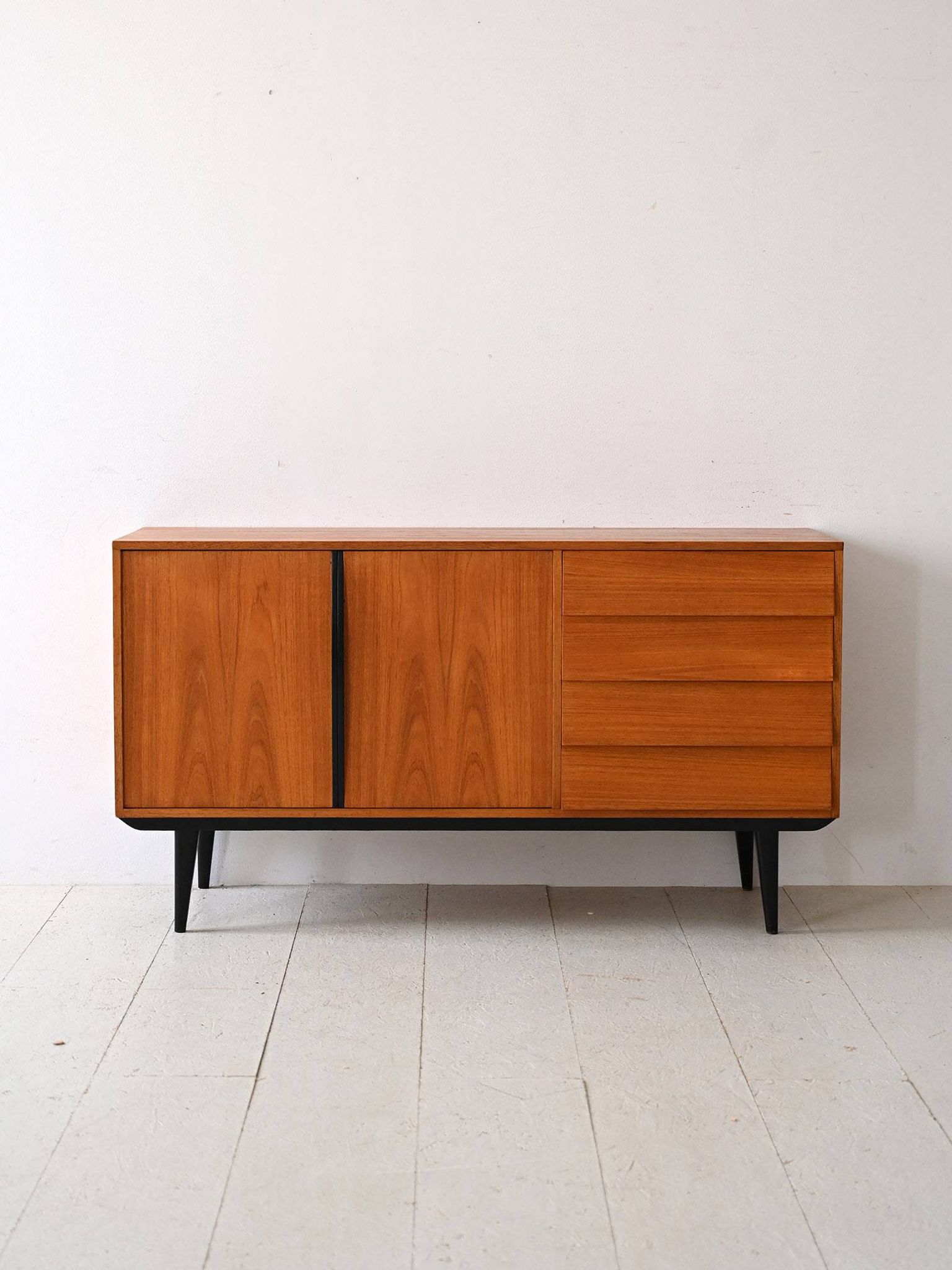 Scandinavian sideboard with black details