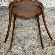 Antique Oval Cocktail Table Guéridon LOUIS XV Wooden Curved Legs Vintage