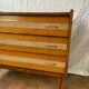Commode vintage bois et cannage