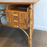 Rattan desk around 1970