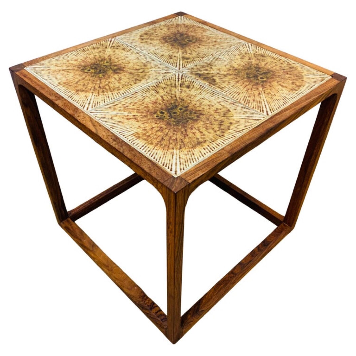 1960s aksel kjersgaard rosewood tiled coffee table