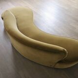 Vladimir Kagan serpentine sofa in velvet for Directional USA 1999