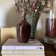 Ceramic lamp, fabric cable, cotton lampshade