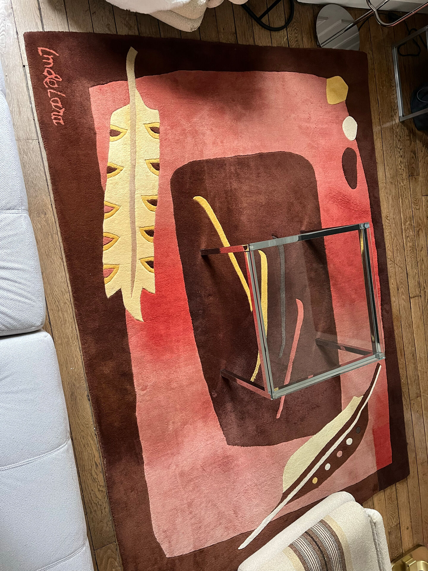 Mid Century Hand-Tufted Wool Rug