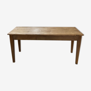 Table de ferme pin et noyer 165 cm