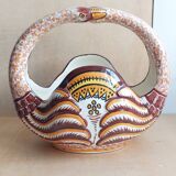 Vintage earthenware basket for Henriot Quimper