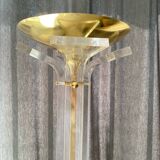 Plexi and brass floor lamp