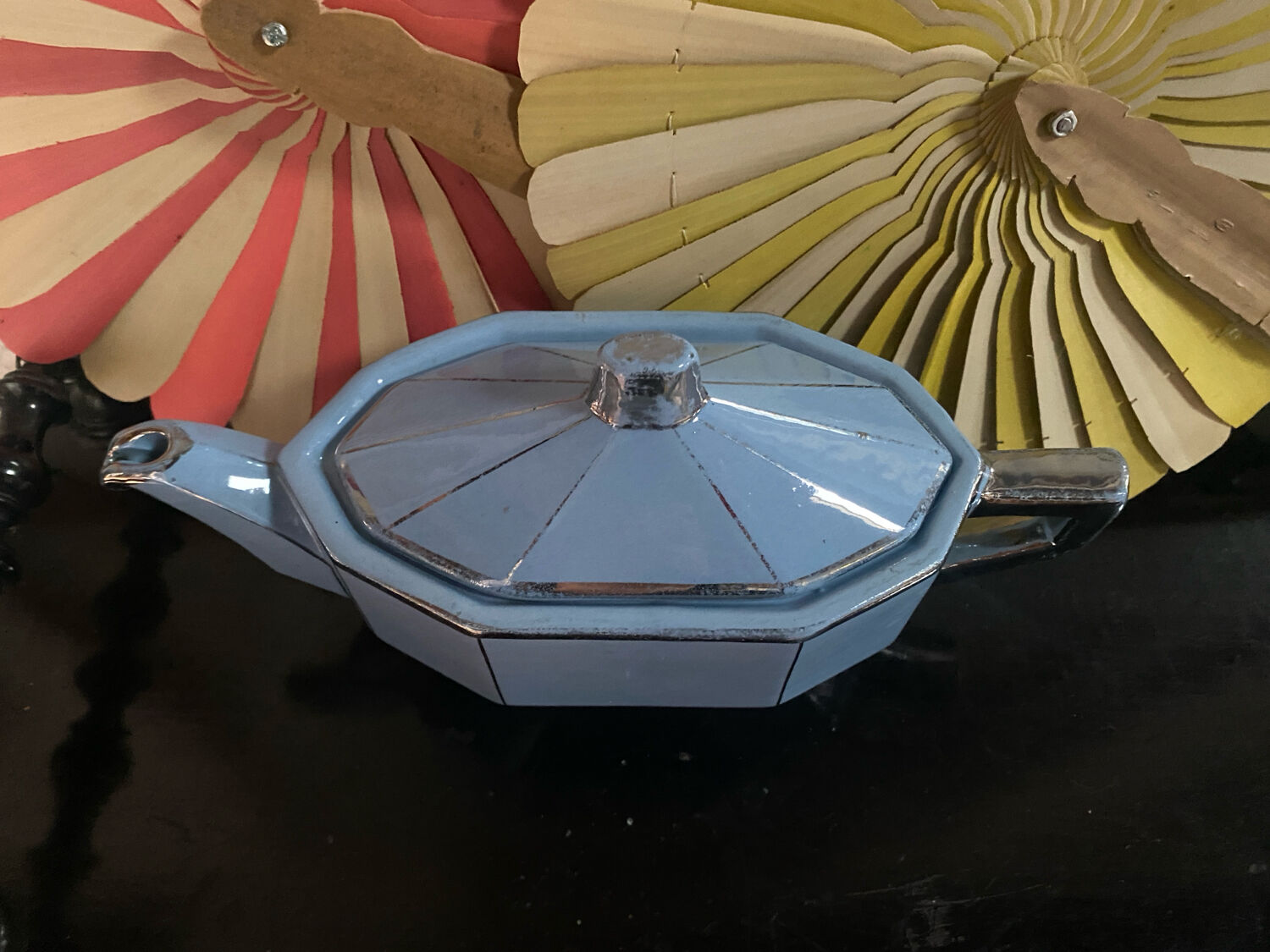 Art Deco Longwy ceramic teapot