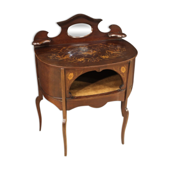 English dressing table inlaid in mahogany, maple and fruitwood