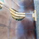 Bench 2 seater Rohe Noordwolde 60s rattan and leather
