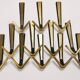 21x Crochet Mural Double in Brass Midcentury by Herta Baller, Vienna, Austria, 1950s