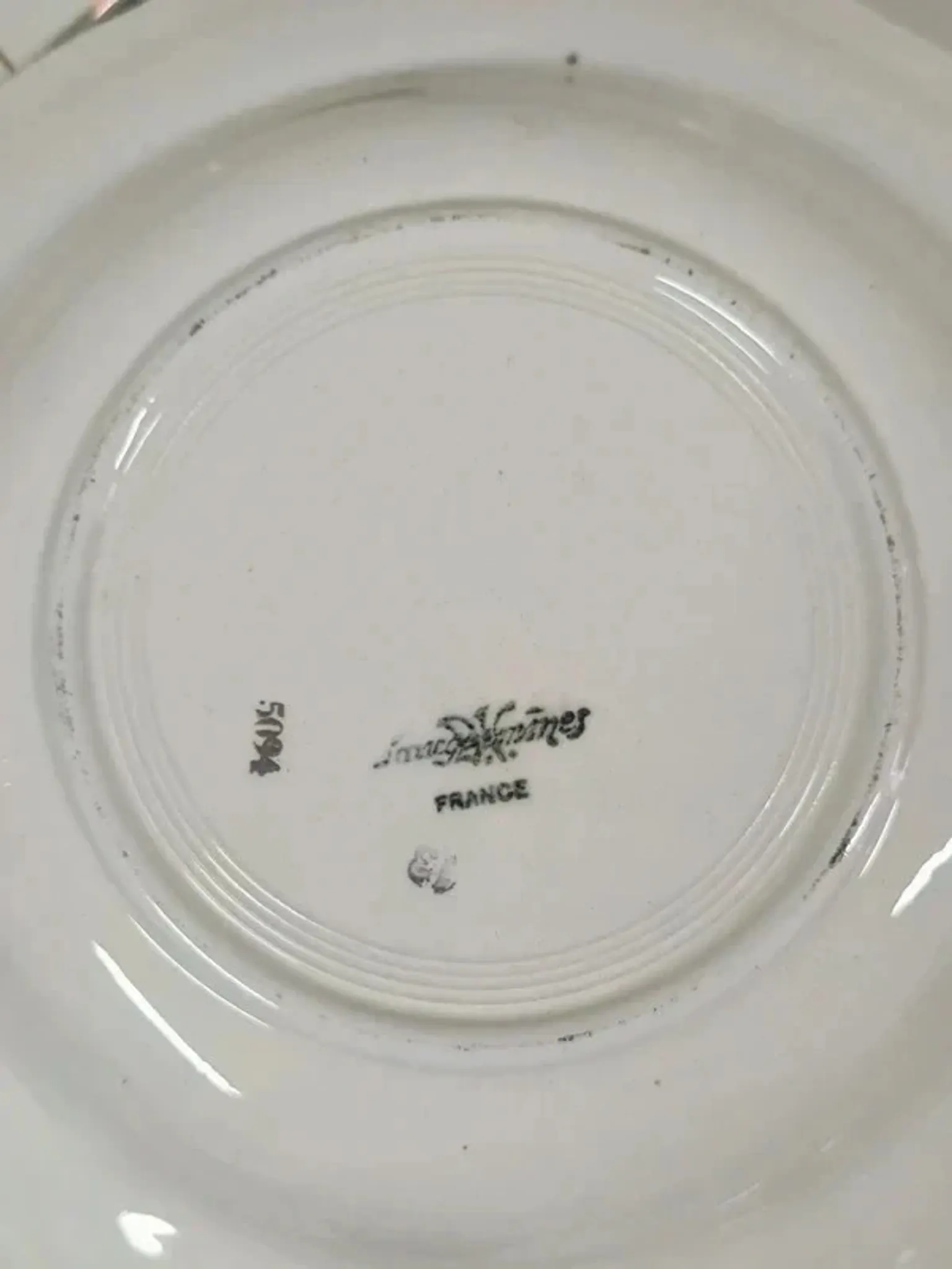 Set of 5 vintage Sarreguemines deep plates (Decor 5094) - Ø 23 cm