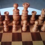 Classic 80s wooden chessboard