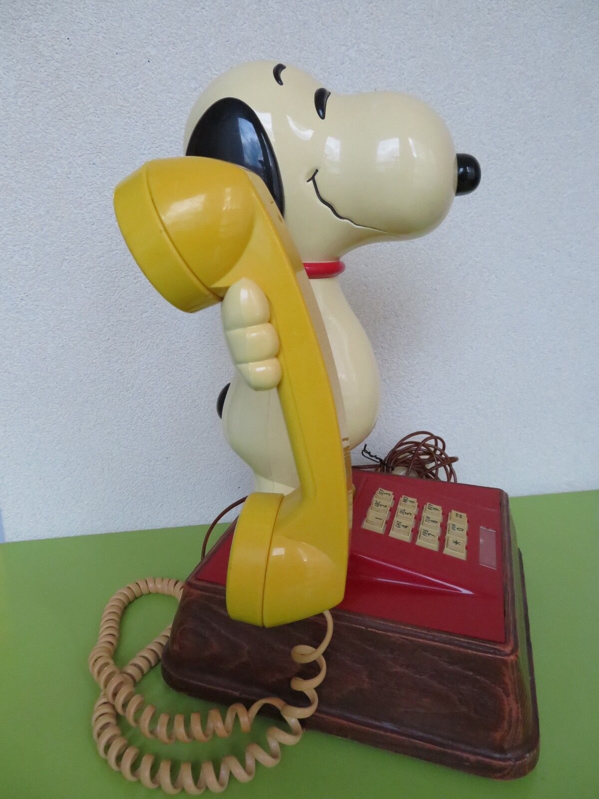 Landline Phone Snoopy & Woodstock Peanuts Vintage Rotating Head 80s