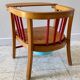 Vintage wooden Baumann baby armchair