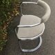 Chrome steel tube chair and fabric, 1970s