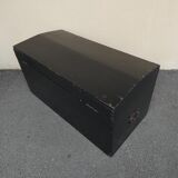 Old blackened wooden chest 19th