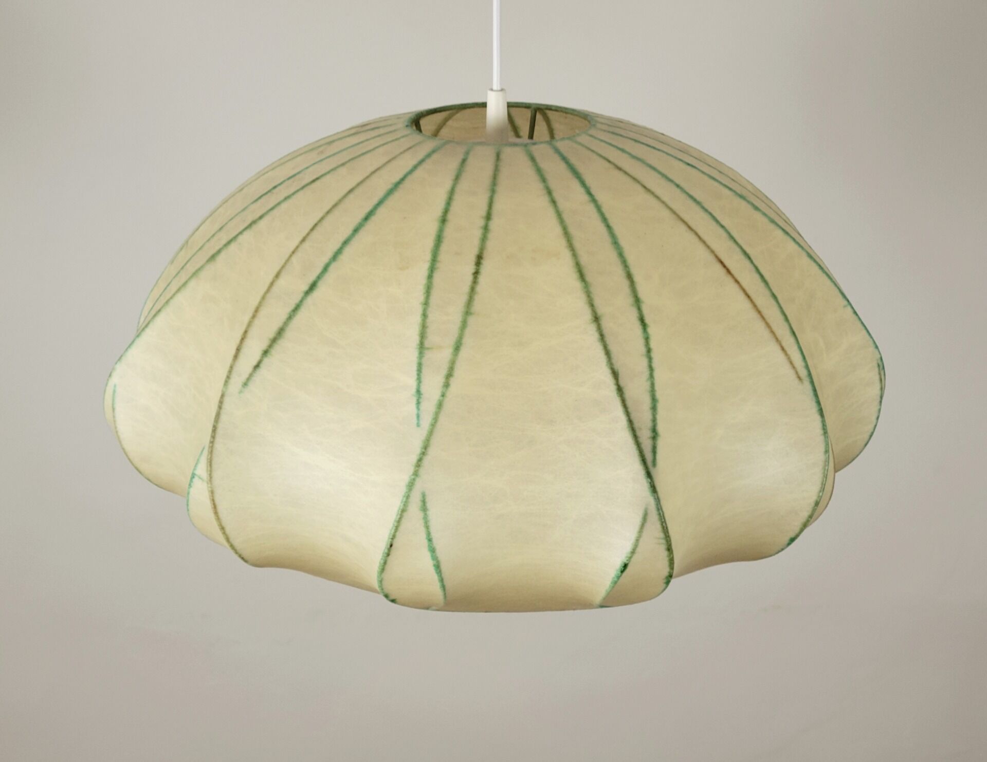 Large vintage Cocoon hanging lamp by Goldkant Leuchten