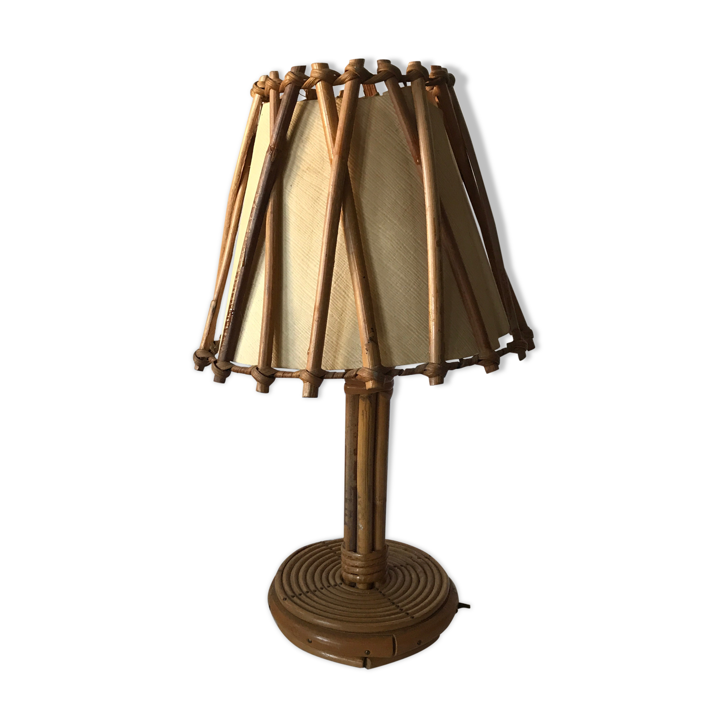 Vintage rattan lamp 1960