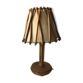 Lampe en rotin vintage 1960