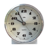 70s modern Silver alarm clock Prim, Czechoslovakia