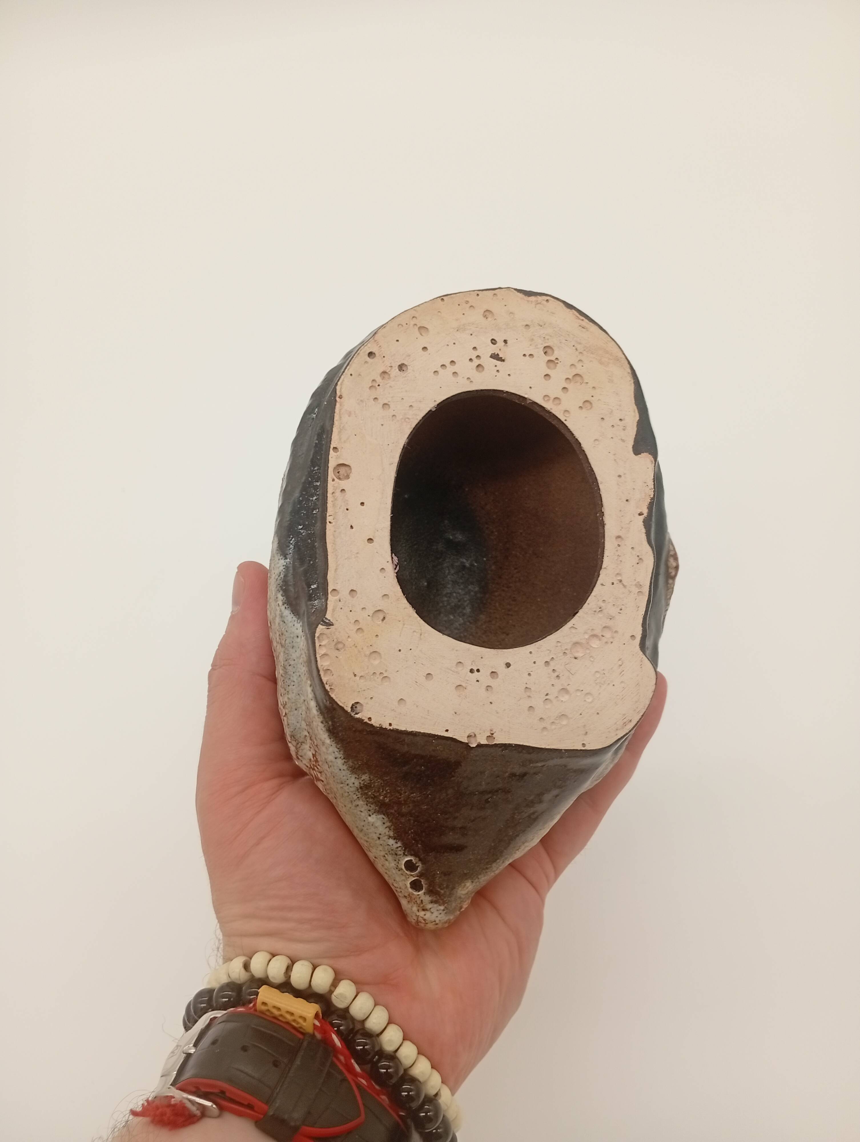 Hedgehog Statuette Zoomorphic Brutalist Sculpture Molded Pottery 20th Century