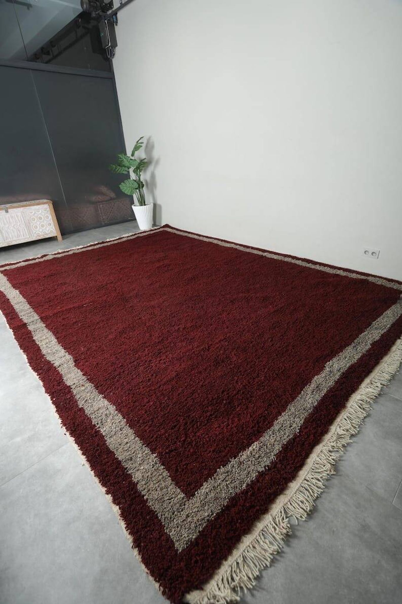 Beni Ourain rug made of hand-woven wool, size 2/3 m.
