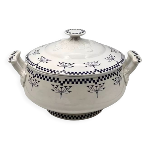 Soupière Damier de Creil et Montereau