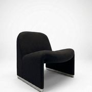 Cahuffeuse Alky noire par Giancarlo Piretti pour Castelli, années 1960