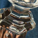 19th century moulded crystal candlestick