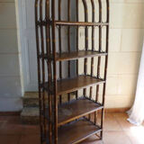Vintage rattan library