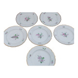 6 flat plates antique porcelain KPM Berlin