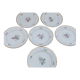 6 flat plates antique porcelain KPM Berlin