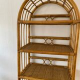 Bamboo rattan and wicker shelf