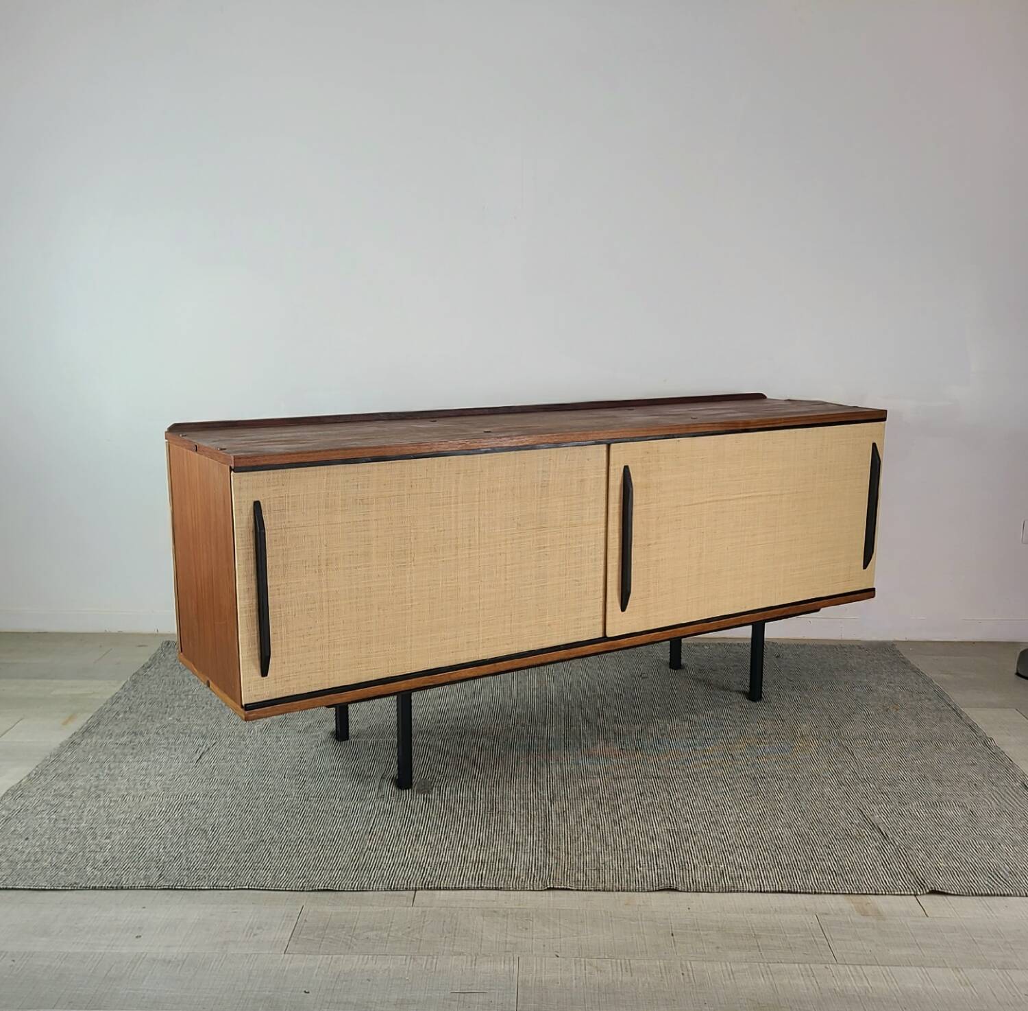 1960s Scandinavian vintage teak modernist sideboard