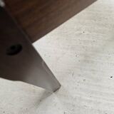 Teak coffee table with smoked glass 1970"