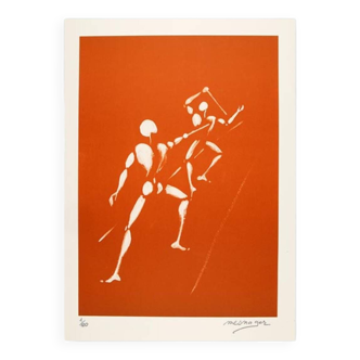 L'homme en blanc - Jérôme Mesnager - Signed lithograph