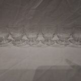 6 anciens verres gravés ciselés
