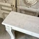 Louis XVI fireplace in white marble, 19th century.