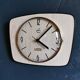 Vintage formica clock silent trapeze wall clock "Maple Electric Japy"