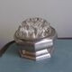Flower vase in glass VMC Reims and pewter bowl from Manoir Paris