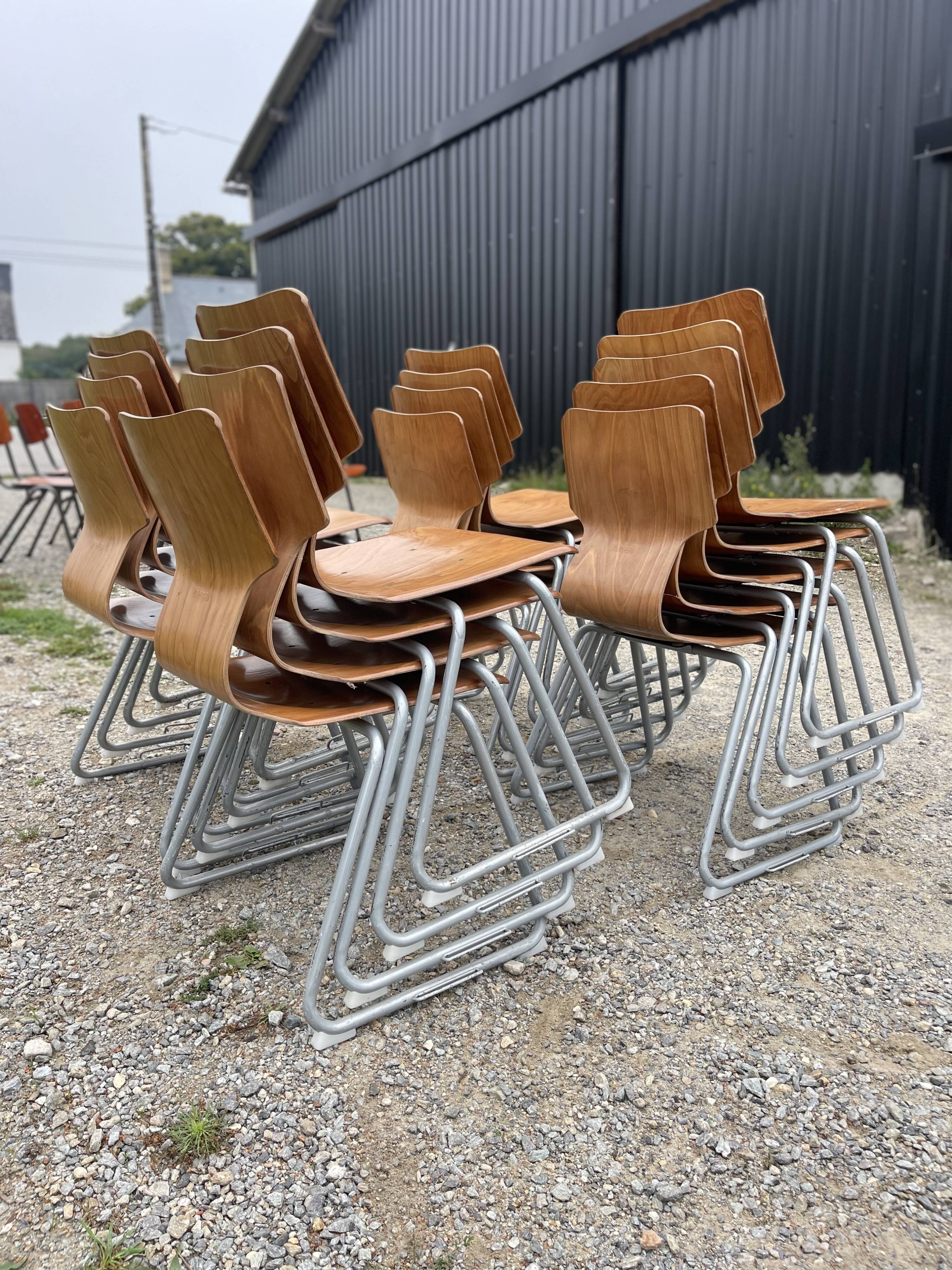 Chairs pagholz base sled light wood