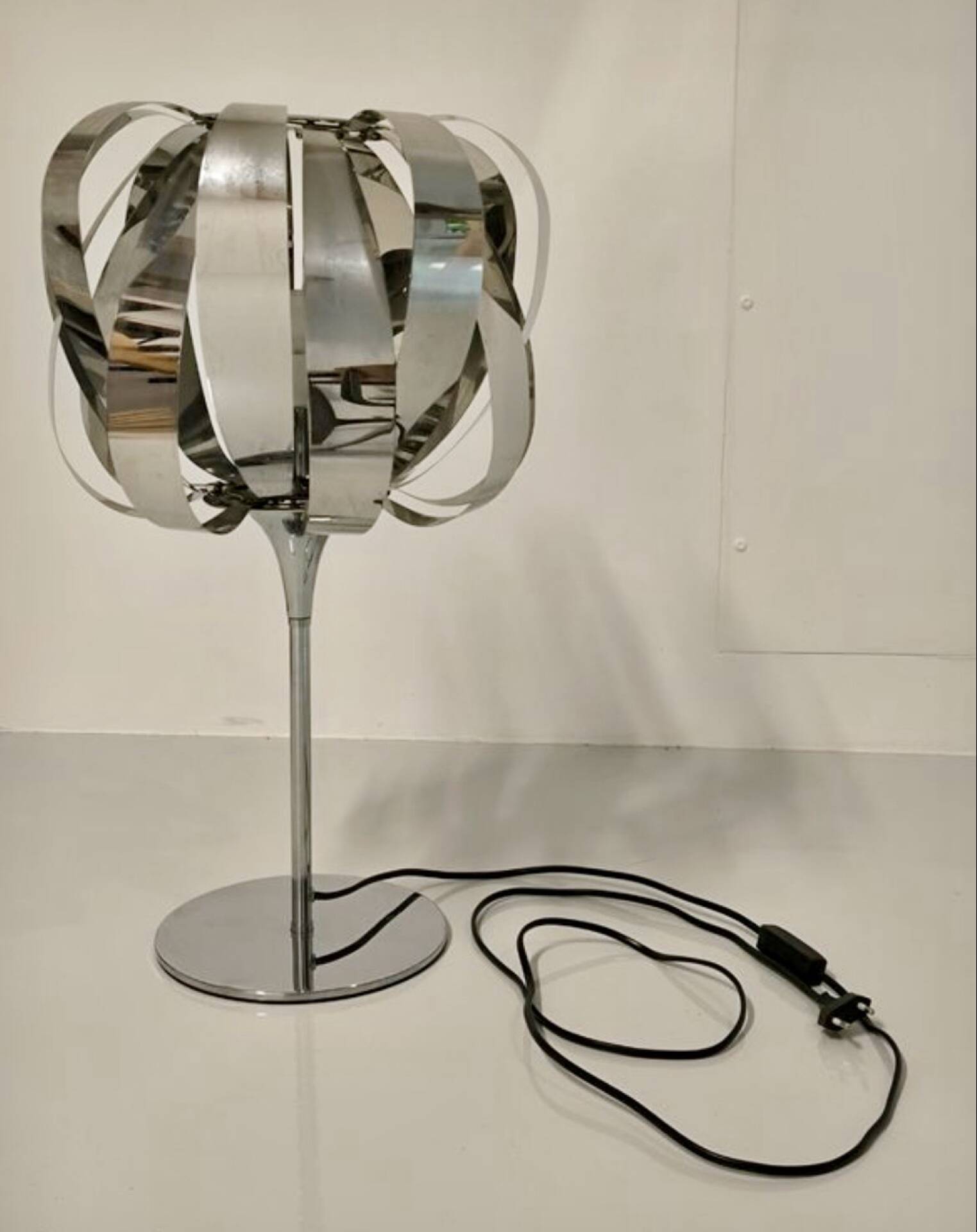 Chrome lamp "Eres" – Seylumière, France, 1970s