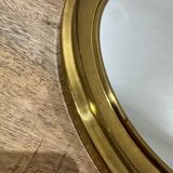 Golden round mirror
