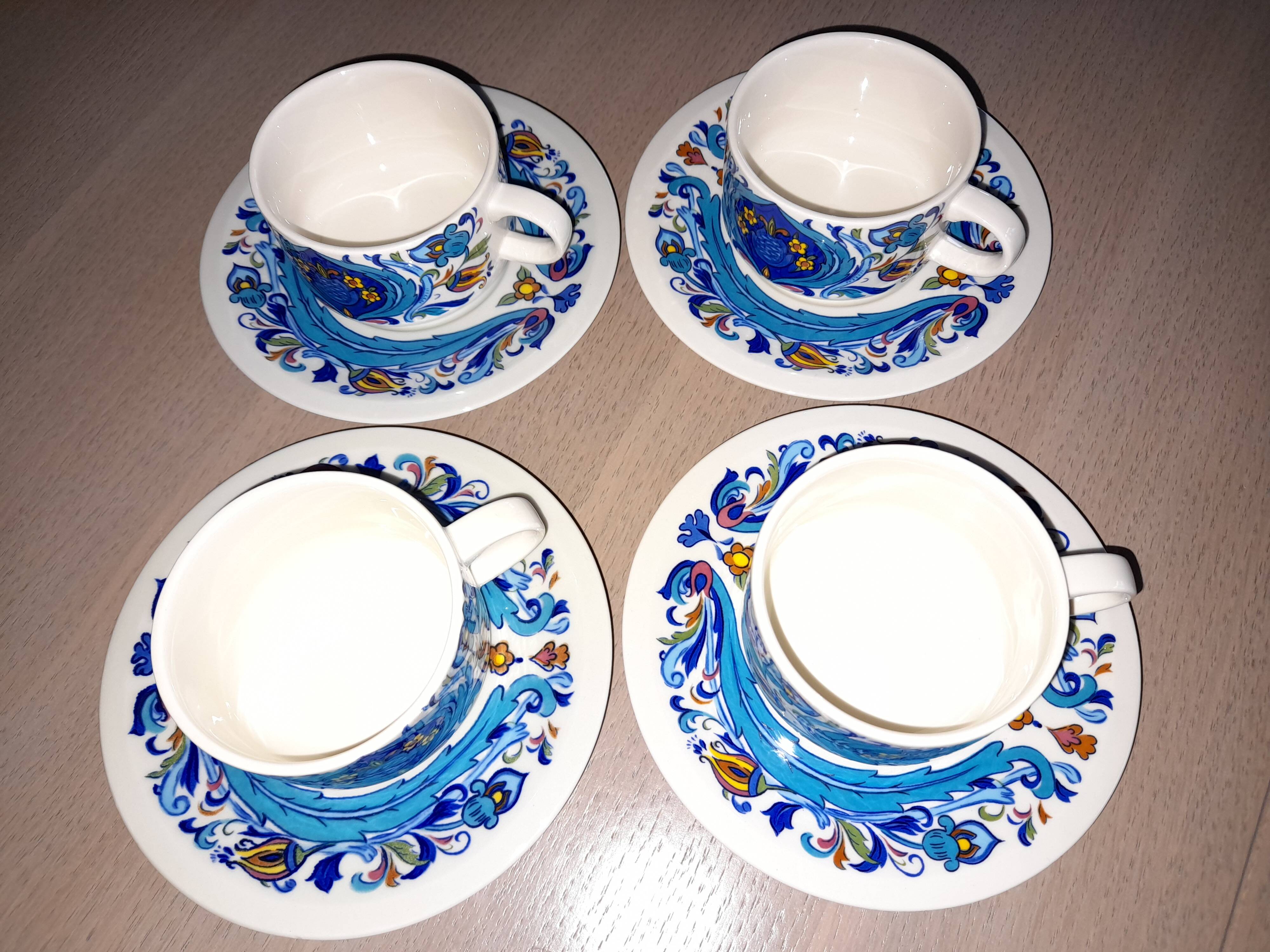 Set of coffee cups with saucers Villeroy and Boch Izmir Vitro-Porcelain