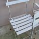 Series of 6 chairs and 1 folding armchair of iron garden bistro