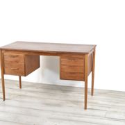 Midcentury Danish Teak Desk By Gunnar Nielsen For Tibergaard. Vintage / Modern / Retro.