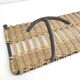 Wall coat rack 3 hooks in iron and woven wicker