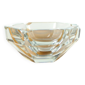 Vitange "Diamond" Ashtray In Glass, Czechoslovakia 1950s